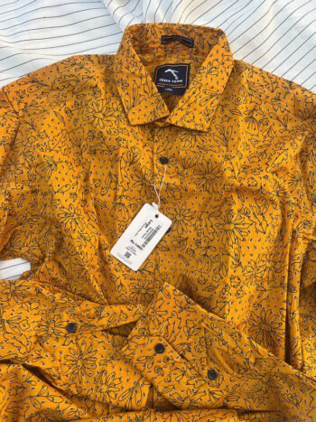 Mustard yellow sunflower print