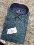 Olive green mini blue floral