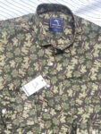 Dark olive green with floral