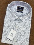 Grey cubist geometric print