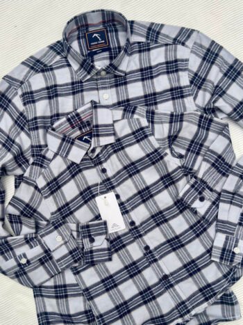 Lavender and Navy Checked Shirt