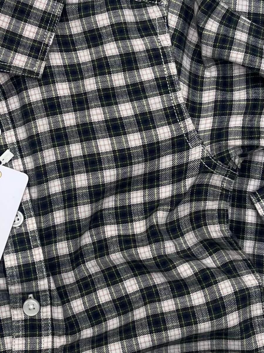 Green and White Mini Checks - Dad Shirt